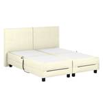 Lit boxspring Brilliant Night Avec moteur électrique - Crème - 200 x 200cm - D2 souple