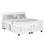 Lit boxspring Brilliant Night Avec moteur électrique - Blanc pur - 160 x 200cm - D2 souple