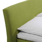 Lit Boxspring Cadis Tissu - Citron vert - 100 x 200cm - Matelas à ressorts Bonnell - D2 souple