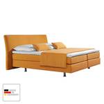 Boxspringbett Cadis Webstoff - Gelb - 100 x 200cm - Kaltschaummatratze - H2