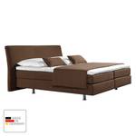 Boxspringbett Cadis Webstoff - Schokolade/ Braun - 100 x 200cm - Tonnentaschenfederkernmatratze - H2