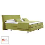 Lit Boxspring Cadis Tissu - Citron vert - 100 x 200cm - Matelas de mousse froide - D3 medium