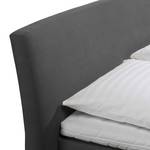 Boxspringbett Cadis Webstoff - Anthrazit - 140 x 200cm - Bonellfederkernmatratze - H2