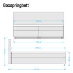 Boxspringbett Campile (inkl. Topper) Webstoff - Rauchgrau