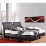 Boxspringbett Cavan Kunstleder Kunstleder - Anthrazit - 140 x 200cm - Bonellfederkernmatratze - H2