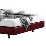 Boxspringbett Cavan Kunstleder Bordeaux - 140 x 200cm - Bonellfederkernmatratze - H2