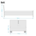 Boxspring Cavan kunstleer - Antraciet - 140 x 200cm - Koudschuimmatras - H2 zacht