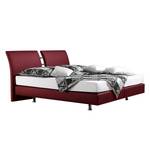 Boxspringbett Cavan Kunstleder Bordeaux - 140 x 200cm - Bonellfederkernmatratze - H3