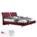 Boxspringbett Cavan Kunstleder Bordeaux - 140 x 200cm - Bonellfederkernmatratze - H3