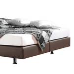 Boxspringbett Cavan Kunstleder Kunstleder - Taupe - 140 x 200cm - Bonellfederkernmatratze - H3