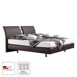 Boxspringbett Cavan Kunstleder Anthrazit - 160 x 200cm - Bonellfederkernmatratze - H2