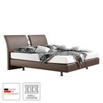 Boxspring Cavan kunstleer - Taupe - 160 x 200cm - Bonell-binnenveringmatras - H2 zacht