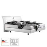 Boxspringbett Cavan Kunstleder Weiß - 160 x 200cm - Bonellfederkernmatratze - H2