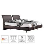 Boxspring Cavan kunstleer - Antraciet - 160 x 200cm - Ton-pocketveringmatras - H2 zacht