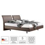 Boxspring Cavan kunstleer - Taupe - 160 x 200cm - Ton-pocketveringmatras - H2 zacht