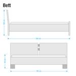 Boxspringbett Cavan Kunstleder Kunstleder - Bordeaux - 180 x 200cm - Bonellfederkernmatratze - H2