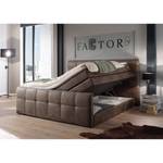 Letto boxspring Colider Microfibra - Marrone