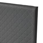 Lit boxspring Corby (avec surmatelas) Imitation cuir / Tissu - Argent / Graphite - 140 x 200cm