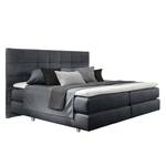 Boxspringbett Couture I Webstoff - Anthrazit - 180 x 200cm - H2