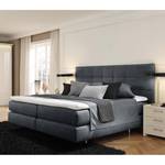 Boxspringbett Couture I Webstoff - Anthrazit - 180 x 200cm - H2