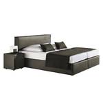 Boxspringbett Cyra Kunstleder Kunstleder - 200 x 200cm - H3 ab 80 kg - Kaltschaummatratze - Grau - Grau - 200 x 200cm - Bonellfederkernmatratze - H2