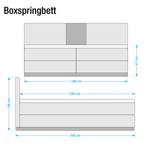 Lit boxspring Dampar Tissu marron