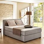 Lit boxspring Darling Avec surmatelas - Tissu gris - 180 x 200cm