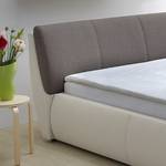 Boxspring Inside Polsterbett Delight inklusive Topper - Kunstleder Beige/Stoff Cappuccino