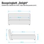 Boxspring Inside Polsterbett Delight inklusive Topper - Kunstleder Beige/Stoff Cappuccino