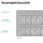 Boxspringbett Deluxe Night Webstoff - Ecru - 100 x 200cm - H2