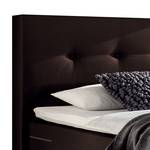 Lit boxspring Deluxe Night Tissu - Marron - 100 x 200cm - D2 souple