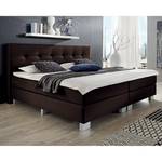 Boxspring Deluxe Night geweven stof - Bruin - 160 x 200cm - H2 zacht