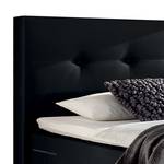 Boxspring Deluxe Night 180x200cm bruin textiel - Zwart - 160 x 200cm - H2 zacht