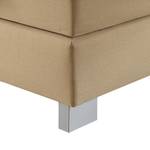 Boxspringbett Deluxe Night Webstoff - Ecru - 160 x 200cm - H3