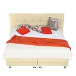 Boxspringbett Denver Echtleder - Ohne Topper - Beige - 140 x 200cm - H2