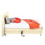 Boxspringbett Denver Echtleder - Ohne Topper - Beige - 140 x 200cm - H2