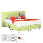 Boxspringbett Denver Echtleder - Ohne Topper - Hellgrün - 160 x 200cm - H3