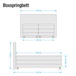 Boxspring Denver echt leer zonder topper - Bruin - 140 x 200cm - H2 zacht