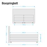 Boxspringbett Denver Echtleder - Ohne Topper - Gelb - 140 x 200cm - H2