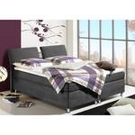 Boxspringbett Devon inklusive Topper - Grau - 180 x 200cm - Tonnentaschenfederkernmatratze - H3