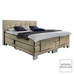 Lit boxspring Diamond Night Textile écru - 180 x 200 cm - Beige - 160 x 200cm - D3 medium