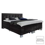 Lit boxspring Diamond Night Tissu - Noir - 160 x 200cm - D2 souple