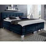 Lit boxspring Diamond Night Tissu - Bleu foncé - 160 x 200cm - D3 medium