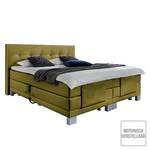 Lit boxspring Diamond Night Tissu - Vert olive - 160 x 200cm - D3 medium