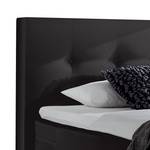 Lit boxspring Diamond Night Tissu - Noir - 180 x 200cm - D2 souple