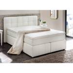 Lit boxspring Eastcoast Cuir synthétique - Blanc - 140 x 200cm