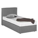 Boxspringbett Cyra I Webstoff - 200 x 200cm - H3 ab 80 kg - Kaltschaummatratze - Beige - Grau - 100 x 200cm - Kaltschaummatratze - H2