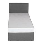 Boxspringbett Cyra I Webstoff - 200 x 200cm - H3 ab 80 kg - Kaltschaummatratze - Beige - Grau - 100 x 200cm - Kaltschaummatratze - H2