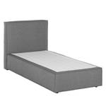 Boxspringbett Cyra I Webstoff - Grau - 100 x 200cm - Tonnentaschenfederkernmatratze - H3