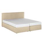 Boxspringbett Cyra I Webstoff - Beige - 160 x 200cm - Tonnentaschenfederkernmatratze - H2